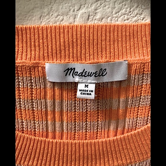 Madewell Ringer Sweater Tee in Neon Stripe - Picture 3 of 6